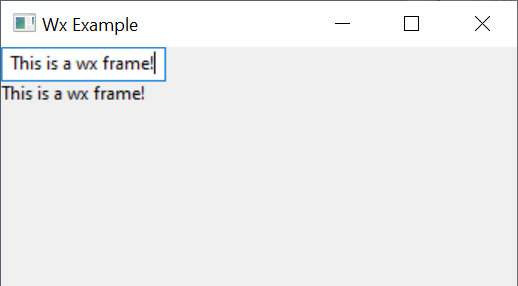 A wxPython example frame